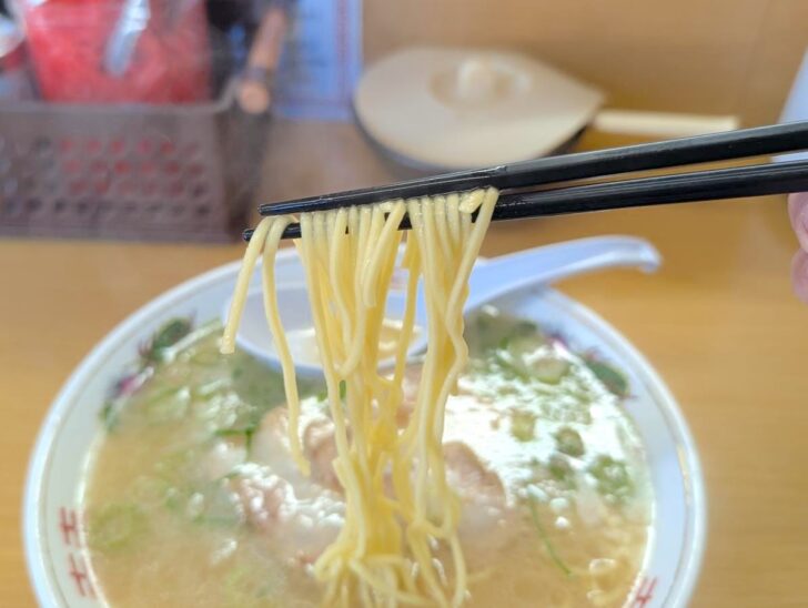 カタで注文した麺はポキポキ感がしっかり残っていて、たいへん好み