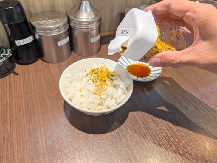 石田一龍ならふりかけがあるので食べながら待てる