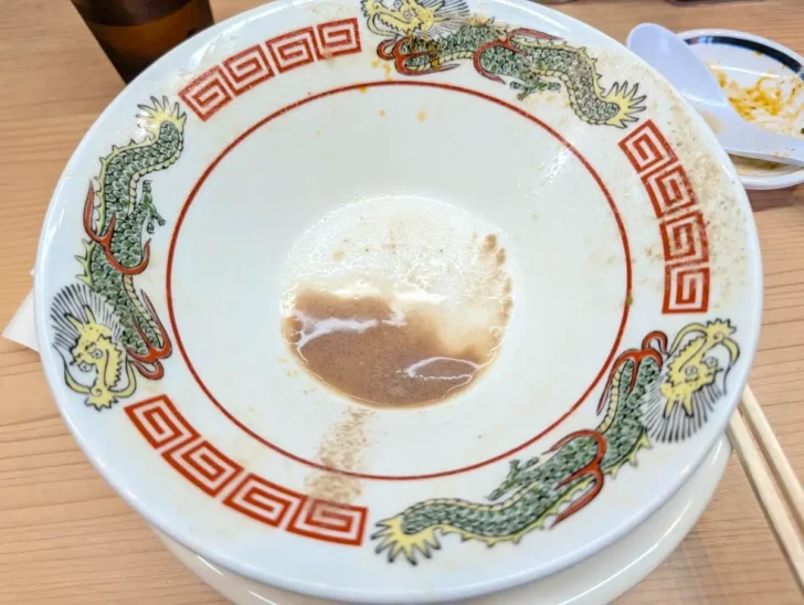 いつもはあまりやらないスープ完飲